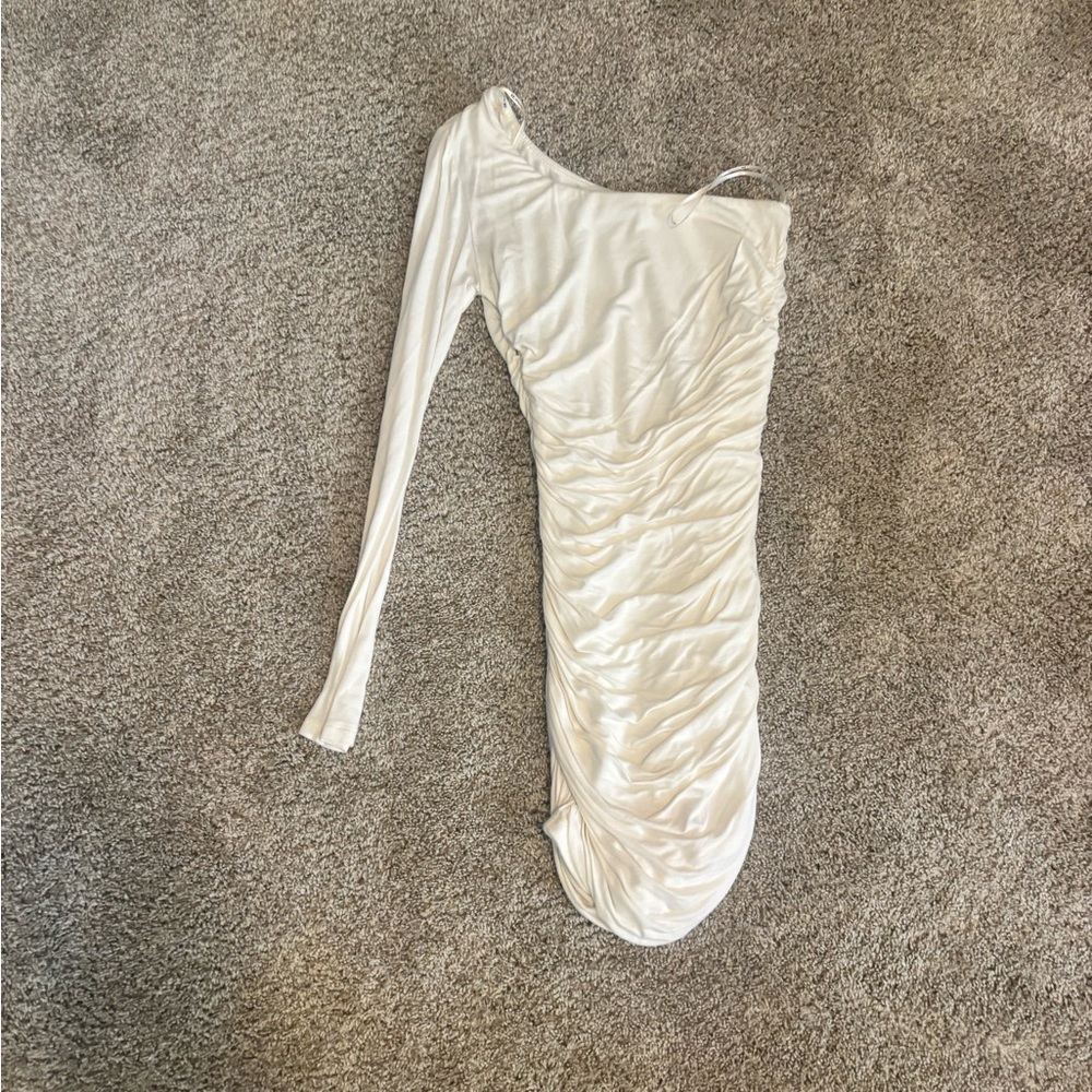 Forever 21 Cream One-Shoulder Dress